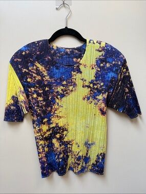 RARE Issey Miyake PP23JK684 Short Sleeve Top